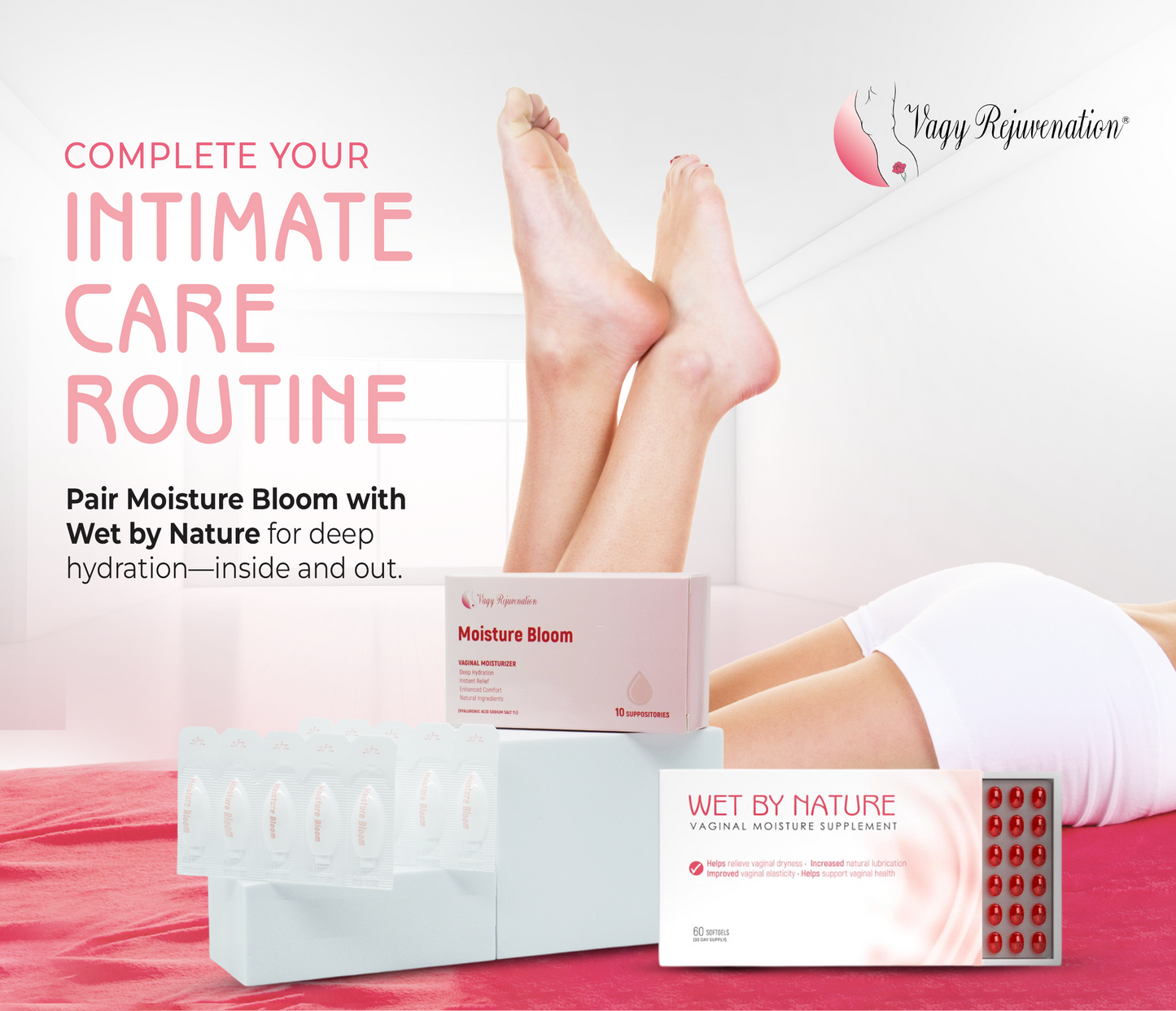 MOISTURE BLOOM Hyaluronic Acid Vaginal Moisturizing Capsules Vagy Rejuvenation MOISTURE BLOOM Hyaluronic Acid Vaginal Moisturizing Capsules Vagy Rejuvenation