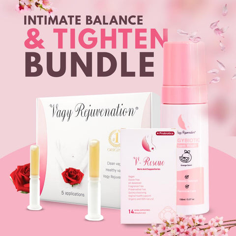Intimate Balance & Tighten Bundle - Herbal Gels+ V-rescue+ Vagy Biotic Foam